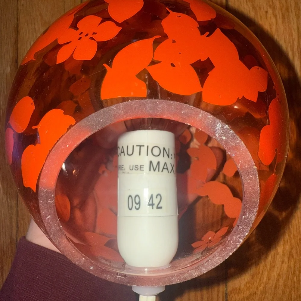 IKEA Orange Mosaic Glass Lantern